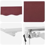 vidaXL Auvent Rétractable Bordeaux 400x200 cm tissu