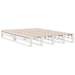 vidaXL Lit bibliothèque sans matelas blanc 150x200 cm bois pin massif
