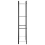 vidaXL Portant de bois de chauffage Noir mat 50x28x132 cm Acier