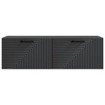 vidaXL Meuble TV mural Noir 98 x 31 x 30 cm Bois d'ingénierie