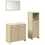 vidaXL Ensemble de meubles de salle de bain 3 Pièces chêne sonoma
