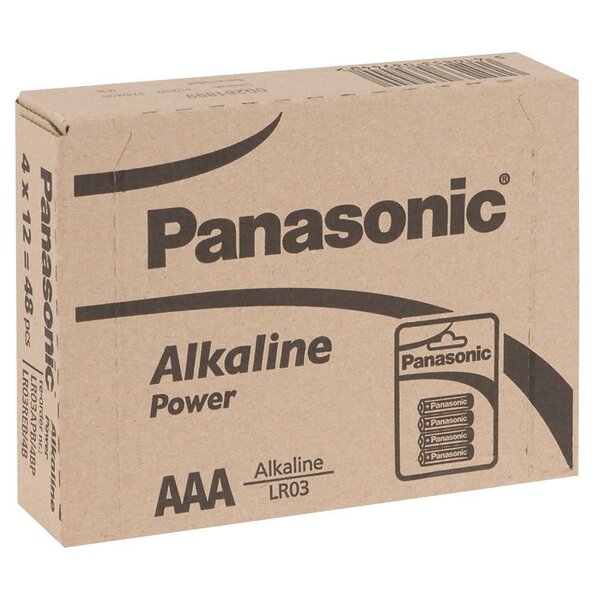 Blister 4 Piles Alcaline Power BRONZE LR03/AAA (Micro) 1 5 V x 12 PANASONIC