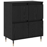 vidaXL Armoire de rangement 3 Pièces Chêne noir 60 x 35 x 70 cm