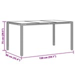 vidaXL Ensemble à manger de jardin et coussins 7 Pièces marron rotin