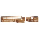 vidaXL Ensemble de canapés d'extérieur 7 pc Naturel