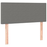 vidaXL Sommier à lattes de lit avec matelas et LED Gris foncé 90x190cm