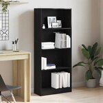 vidaXL Étagère Chêne noir 60 x 24 x 143 cm Bois d'ingénierie