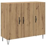 vidaXL Buffet chêne artisanal 90 x 34 x 80 cm Bois d'ingénierie