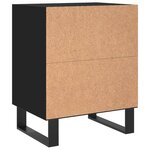 vidaXL Table de chevet noir 40x30x50 cm bois d’ingénierie