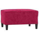 vidaXL Ensemble de canapés 3 Pièces avec coussins rouge bordeaux velours
