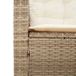 vidaXL Canapé de jardin avec table et coussins en forme de L beige
