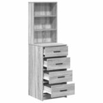 vidaXL Haut Armoire Sonoma gris 40 x 41 x 135 cm Bois d'ingénierie