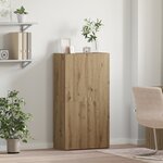 vidaXL Cabinet de Bureau avec étagère chêne artisanal 60 x 32 x 115 cm