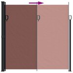 vidaXL Auvent latéral rétractable marron 200x500 cm
