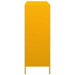 vidaXL Buffet haut jaune moutarde 101 5x39x103 5 cm acier