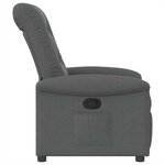 vidaXL Fauteuil inclinable Gris foncé Tissu