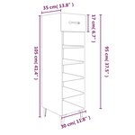 vidaXL Armoire à chaussure Blanc brillant 30x35x105 cm Bois ingénierie
