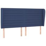 vidaXL Sommier à lattes de lit avec matelas Bleu 200x200 cm Tissu