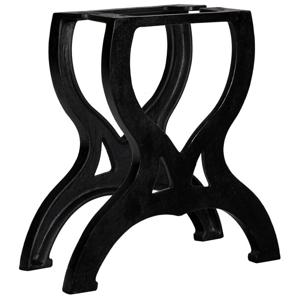 vidaXL Pied de table basse 2 Pièces Cadre en X Fonte