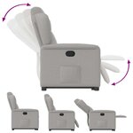 vidaXL Fauteuil inclinable gris nuage tissu