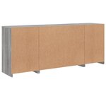 vidaXL Buffet avec lumières LED sonoma gris 163x37x67 cm