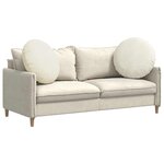 vidaXL Coussins de siège 2 Pièces Crème Ø 80 x 29 cm Velours