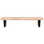 vidaXL Étagère de vasque murale acier et bois massif de hêtre