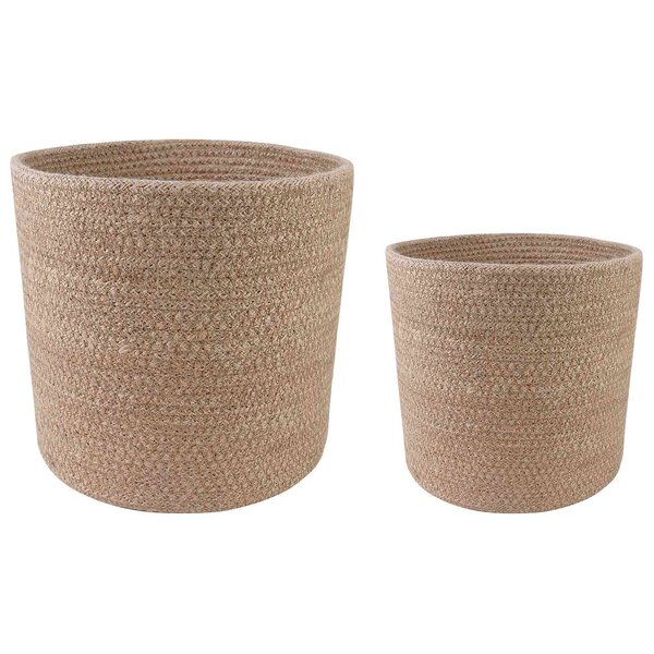 vidaXL Ensemble de Pots à Plantes 2 Pièces Naturel Ø 28 x 28 cm