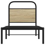 vidaXL Cadre de lit sans matelas 75x190cm chêne sonoma bois ingénierie