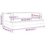 vidaXL Canapé pour enfants marron 80x45x30 cm velours