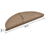 vidaXL Tapis autoadhésifs de marches 5 Pièces Crème 56x17x3 cm Aiguilleté