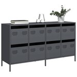 vidaXL Buffet anthracite 135x39x73 5 cm acier laminé à froid