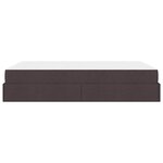 vidaXL Cadre de lit avec matelas avec matelas 2 Pièces Tan tissu