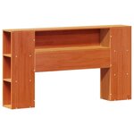 vidaXL Lit bibliothèque sans matelas cire marron 135x190 cm pin massif