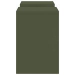 vidaXL Supports pour plantes 2 Pièces Vert olive 24 x 24 x 35 cm Acier