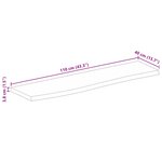vidaXL Dessus de table à bord vivant 110x40x3 8cm bois massif manguier