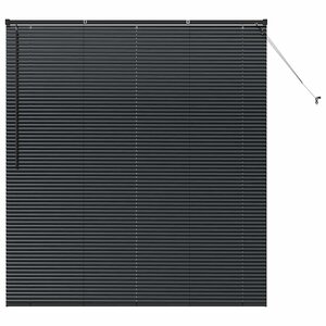 vidaXL Store de Fenêtre avec des rideaux Autre Noir 80 x 130 cm Aluminium