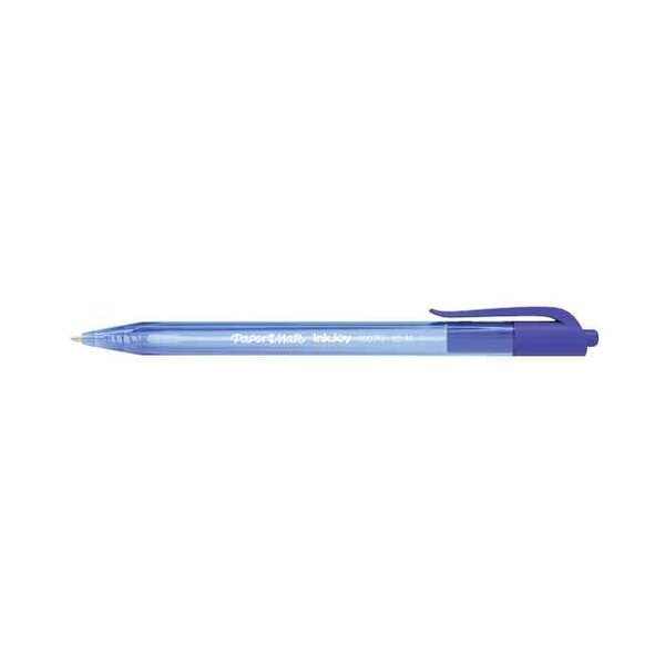 Stylo à bille Rétractable InkJoy 100 RT Pointe Moyenne Bleu Paper Mate