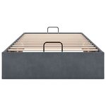 vidaXL Cadre de lit ottoman sans matelas gris foncé 90x190 cm velours