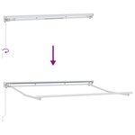 vidaXL Auvent Rétractable Rayure Multicolore 350x200 cm tissu
