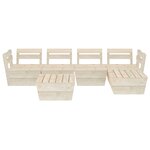 vidaXL Salon de jardin palette 6 Pièces Bois d'épicéa imprégné