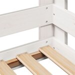 vidaXL Cadre de lit sans matelas blanc 100x200 cm bois de pin massif