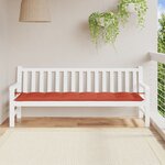 vidaXL Coussin de banc de jardin rouge mélangé 200x50x7 cm tissu
