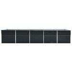 vidaXL Lit surélevé de jardin Acier galvanisé 400x80x77 cm Anthracite