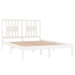 vidaXL Cadre de lit sans matelas blanc bois massif 120x200 cm