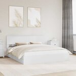 vidaXL Lit de Rangement Blanc 180 x 200 cm Bois d'ingénierie
