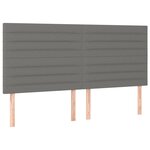 vidaXL Sommier à lattes de lit avec matelas Gris foncé 180x200cm Tissu