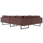 vidaXL Canapé d'angle en similicuir marron
