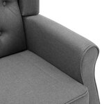 vidaXL Fauteuil avec repose-pied Gris clair Tissu