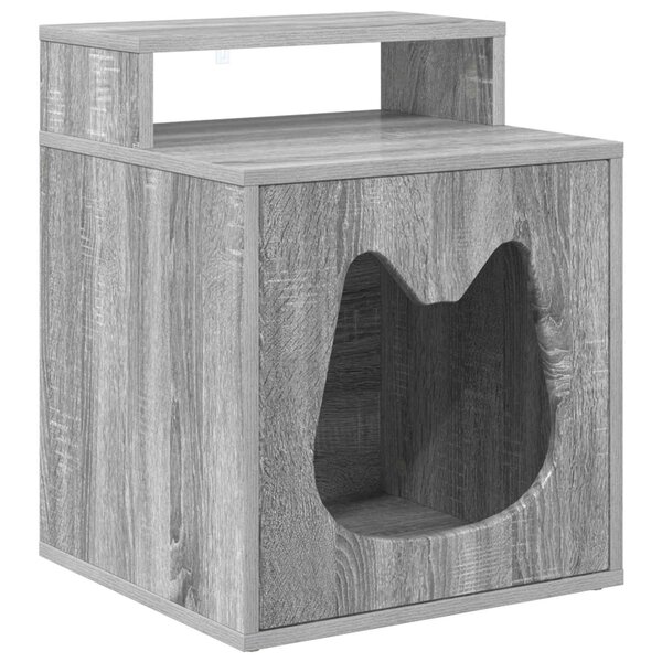 vidaXL Maison pour chat Gris Sonoma 42 5 x 40 x 53 5 cm